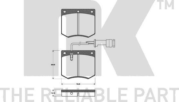 NK 222509 - Kit de plaquettes de frein, frein à disque cwaw.fr