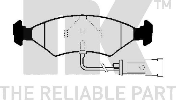 NK 222503 - Kit de plaquettes de frein, frein à disque cwaw.fr