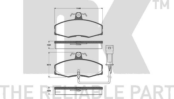 NK 222502 - Kit de plaquettes de frein, frein à disque cwaw.fr