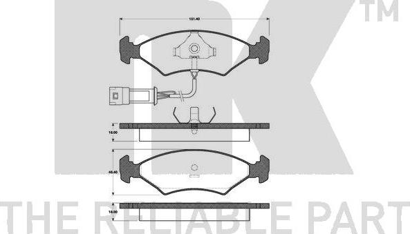 NK 222507 - Kit de plaquettes de frein, frein à disque cwaw.fr