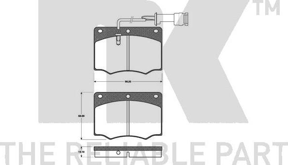 NK 222510 - Kit de plaquettes de frein, frein à disque cwaw.fr