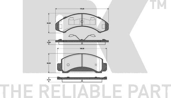 NK 222529 - Kit de plaquettes de frein, frein à disque cwaw.fr