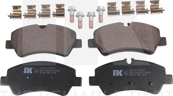 NK 222578 - Kit de plaquettes de frein, frein à disque cwaw.fr