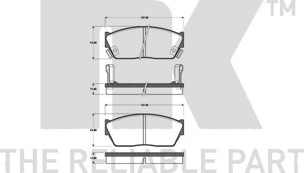 NK 222604 - Kit de plaquettes de frein, frein à disque cwaw.fr