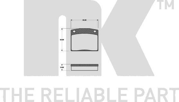 NK 222601 - Kit de plaquettes de frein, frein à disque cwaw.fr