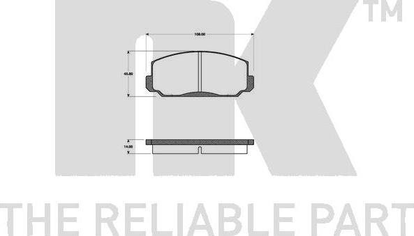 NK 222602 - Kit de plaquettes de frein, frein à disque cwaw.fr