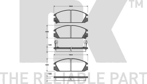 NK 222607 - Kit de plaquettes de frein, frein à disque cwaw.fr