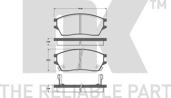 NK 222614 - Kit de plaquettes de frein, frein à disque cwaw.fr