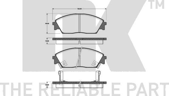 NK 222615 - Kit de plaquettes de frein, frein à disque cwaw.fr