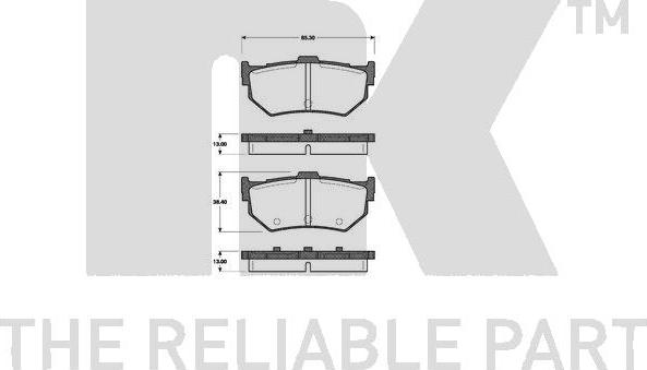 NK 222611 - Kit de plaquettes de frein, frein à disque cwaw.fr