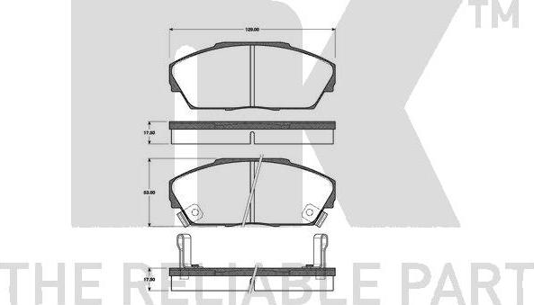 NK 222618 - Kit de plaquettes de frein, frein à disque cwaw.fr