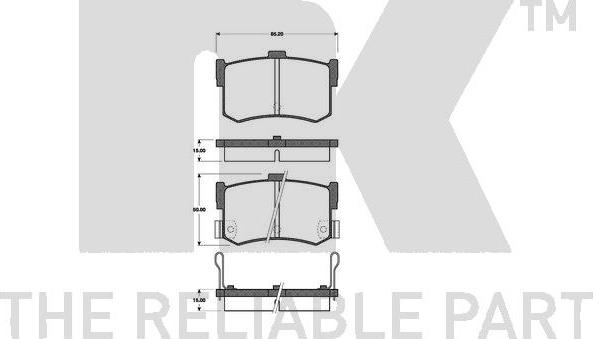 NK 222617 - Kit de plaquettes de frein, frein à disque cwaw.fr