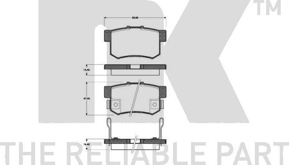 NK 222635 - Kit de plaquettes de frein, frein à disque cwaw.fr