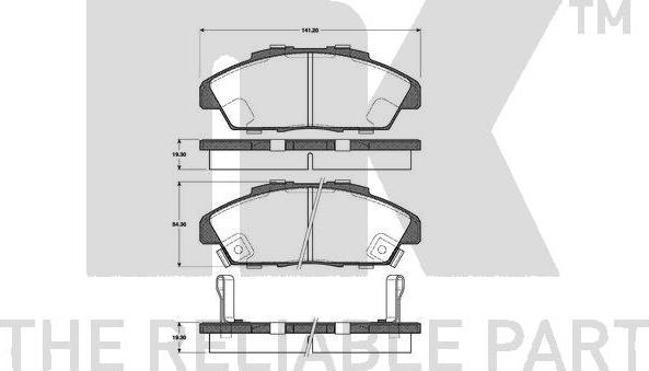 NK 222624 - Kit de plaquettes de frein, frein à disque cwaw.fr