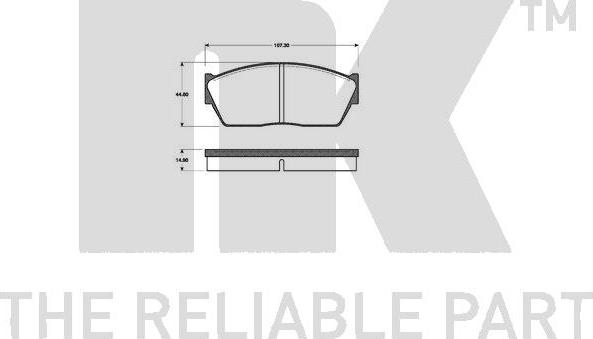 NK 222620 - Kit de plaquettes de frein, frein à disque cwaw.fr