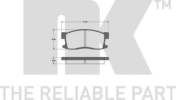 NK 222622 - Kit de plaquettes de frein, frein à disque cwaw.fr