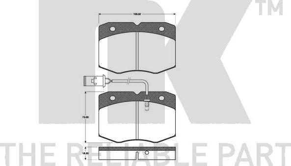 NK 222349 - Kit de plaquettes de frein, frein à disque cwaw.fr