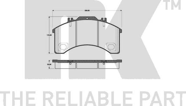 NK 222345 - Kit de plaquettes de frein, frein à disque cwaw.fr