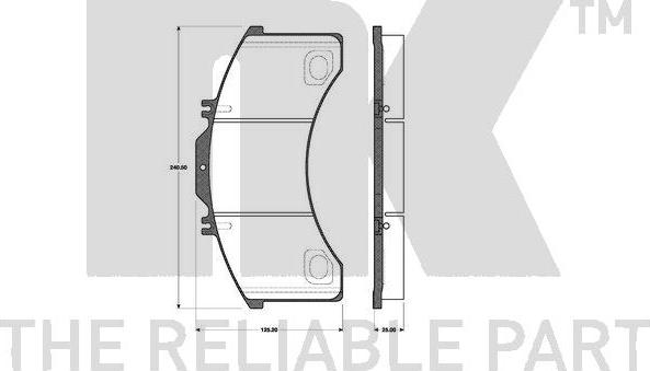 NK 222346 - Kit de plaquettes de frein, frein à disque cwaw.fr