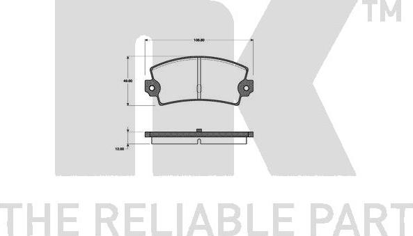 NK 222341 - Kit de plaquettes de frein, frein à disque cwaw.fr