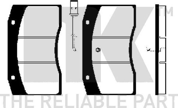 NK 222352 - Kit de plaquettes de frein, frein à disque cwaw.fr