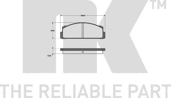 NK 222302 - Kit de plaquettes de frein, frein à disque cwaw.fr