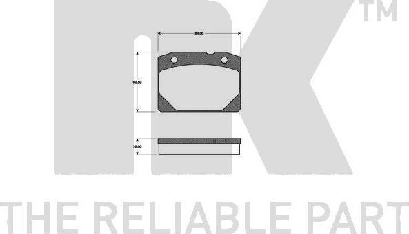 NK 222307 - Kit de plaquettes de frein, frein à disque cwaw.fr