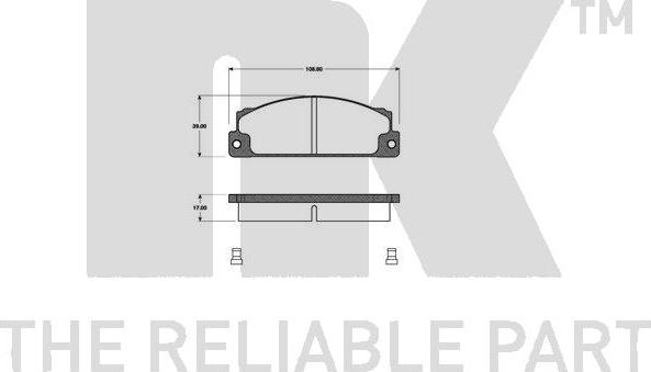 NK 222315 - Kit de plaquettes de frein, frein à disque cwaw.fr