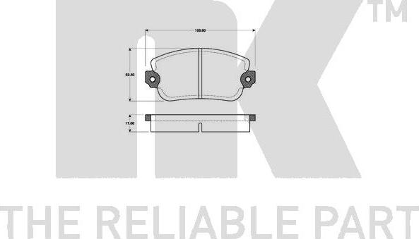 NK 222311 - Kit de plaquettes de frein, frein à disque cwaw.fr