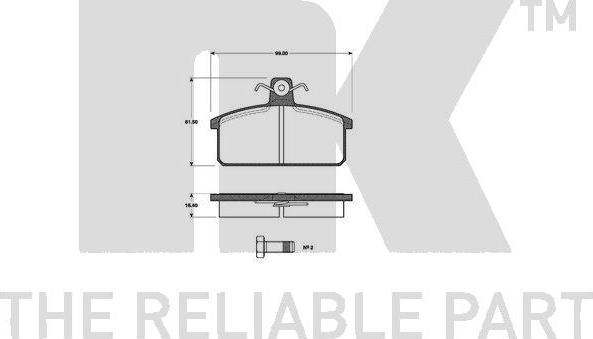 NK 222313 - Kit de plaquettes de frein, frein à disque cwaw.fr