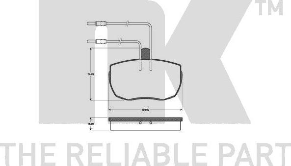 NK 222317 - Kit de plaquettes de frein, frein à disque cwaw.fr