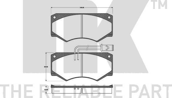 NK 222331 - Kit de plaquettes de frein, frein à disque cwaw.fr