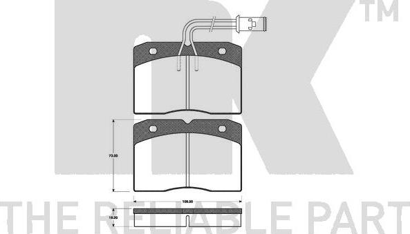 NK 222333 - Kit de plaquettes de frein, frein à disque cwaw.fr