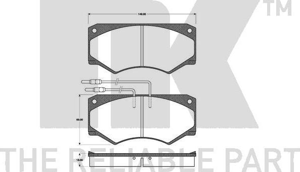 NK 222332 - Kit de plaquettes de frein, frein à disque cwaw.fr