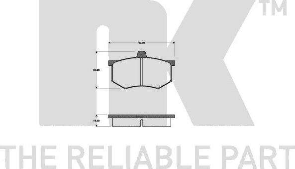 NK 222320 - Kit de plaquettes de frein, frein à disque cwaw.fr