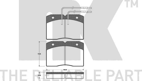 NK 222323 - Kit de plaquettes de frein, frein à disque cwaw.fr