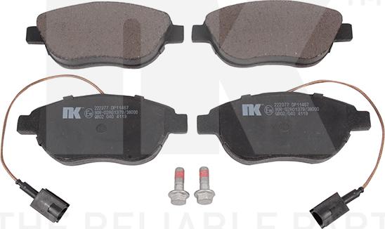 NK 222377 - Kit de plaquettes de frein, frein à disque cwaw.fr