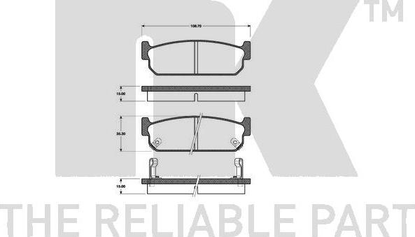 NK 222248 - Kit de plaquettes de frein, frein à disque cwaw.fr