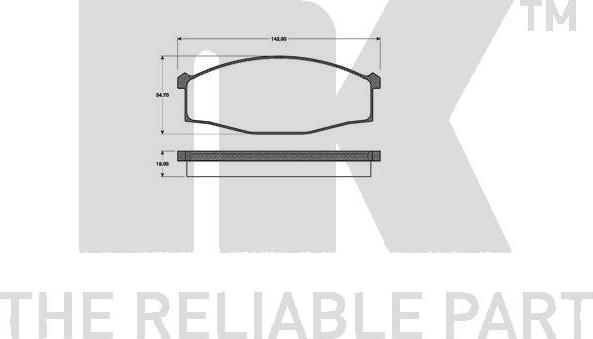 NK 222243 - Kit de plaquettes de frein, frein à disque cwaw.fr