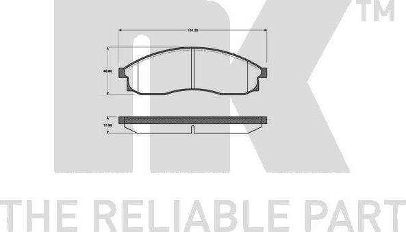 NK 222250 - Kit de plaquettes de frein, frein à disque cwaw.fr