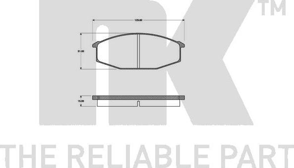 NK 222205 - Kit de plaquettes de frein, frein à disque cwaw.fr