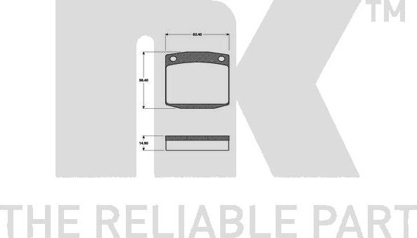 NK 222202 - Kit de plaquettes de frein, frein à disque cwaw.fr