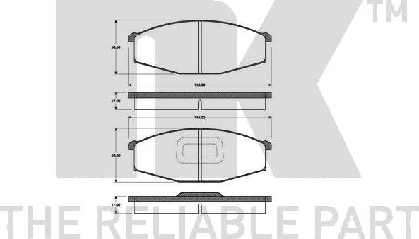 NK 222216 - Kit de plaquettes de frein, frein à disque cwaw.fr