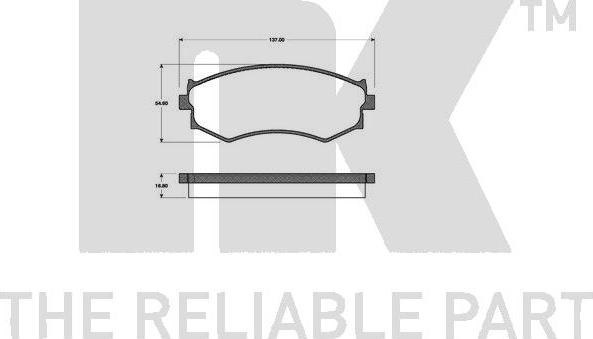 NK 222234 - Kit de plaquettes de frein, frein à disque cwaw.fr