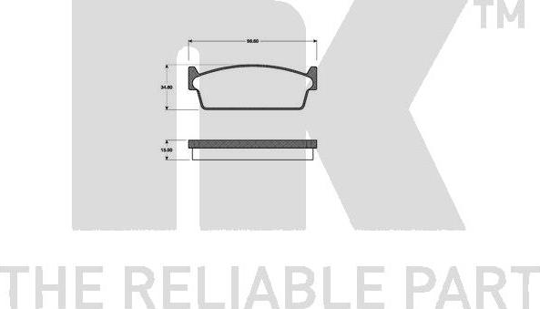 NK 222233 - Kit de plaquettes de frein, frein à disque cwaw.fr