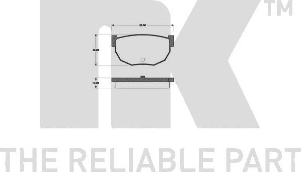 NK 222229 - Kit de plaquettes de frein, frein à disque cwaw.fr