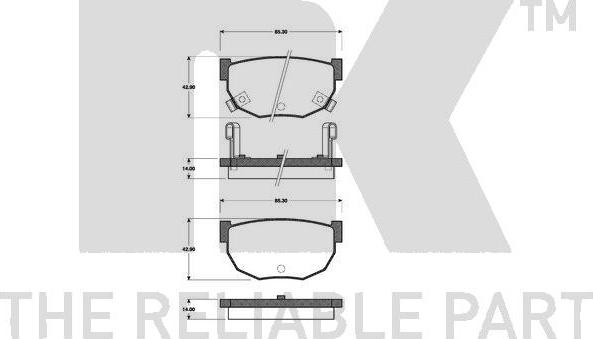 NK 222225 - Kit de plaquettes de frein, frein à disque cwaw.fr