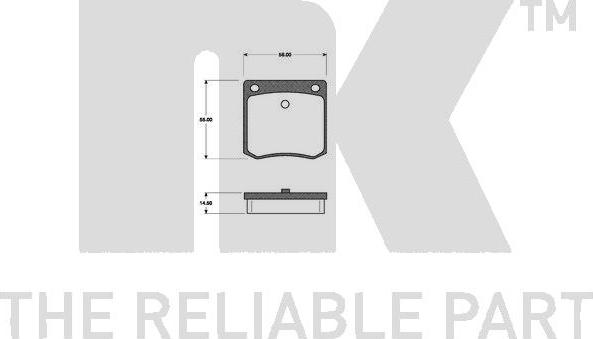 NK 222226 - Kit de plaquettes de frein, frein à disque cwaw.fr