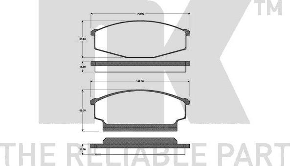 NK 222227 - Kit de plaquettes de frein, frein à disque cwaw.fr