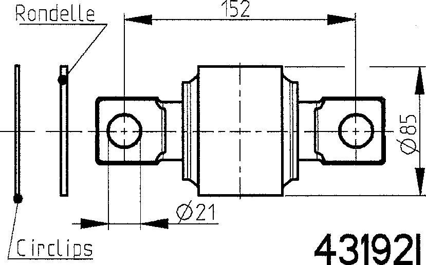 NOVOCAR 43192I - Bague d'écartement, barre d'accouplement cwaw.fr